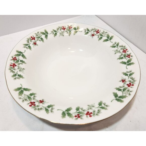 Gibson Housewares  Christmas Charm Delight Holly Berry 9" Serving Bowl - Picture 5 of 8
